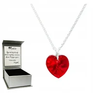 Naszyjniki - Naszyjnik czerwone Serce Srebro 925 GRAWER - miniaturka - grafika 1