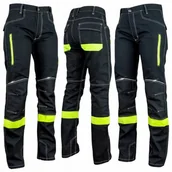 Odzież robocza - Spodnie robocze męskie Odblaskowe Ostrzegawcze BHP Wytrzymałe ochronne 50 - miniaturka - grafika 1