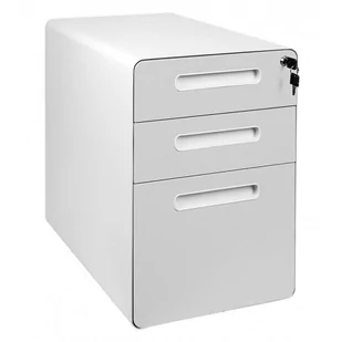 Biały kontenerek pod biurko na kółkach - Exo - Szafki biurowe - miniaturka - grafika 1