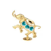 Figurki dekoracyjne - Crystocraft, miniaturka-figurka pozłacana Swarovski - SŁOŃ/SŁONIK - miniaturka - grafika 1