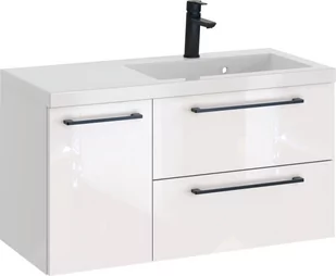 Szafka z Umywalką ROSEN 90 cm - Uchwyt Czarny - Szafki łazienkowe - miniaturka - grafika 1