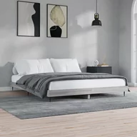 Łóżka - vidaXL Rama łóżka, szary dąb sonoma, 160x200cm materiał drewnopochodny - miniaturka - grafika 1