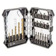 Bity - GRAPHITE Zestaw wierteł i bitów 22 sztuki - HSS 3, 4, 5, 6, 8 mm, Bity 25 mm 10 sztuk,  Bity 50 mm - 6 sztuk, uchwyt - miniaturka - grafika 1