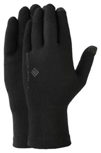 RONHILL Rękawiczki do biegania MERINO SEAMLESS GLOVE czarne - Rękawiczki sportowe męskie - miniaturka - grafika 1