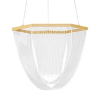 Lampy sufitowe - Lampa zwisająca HUARAL LE44435 LED 35W 3000K do salonu siatka złota - miniaturka - grafika 1