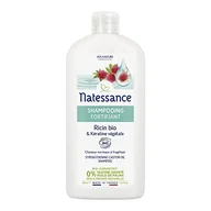 Szampony do włosów - Natessance Organiczny szampon wzmacniający rycyn/keratyna certyfikowany organiczny kosmetyk bez siarczanów/oleju palmowego butelka 100% roślinna 500 ml - miniaturka - grafika 1