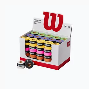 Wilson Zestaw owijek do rakiet tenisowych Overgrip Ultra Box 60 szt kolorowe WR8410701001 - Tenis ziemny - miniaturka - grafika 1