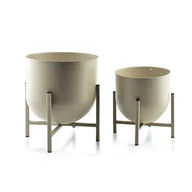 Pozostałe akcesoria do uprawy roślin - Komplet 2 osłonek 24 x 26 cm/18,5 x 21 cm BEIGE - miniaturka - grafika 1