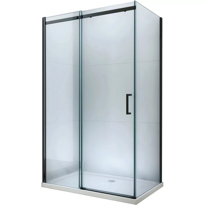 Mexen Omega kabina prysznicowa rozsuwana 150 x 80 cm, transparent, czarny - 825-150-080-70-00
