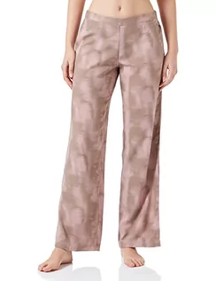Spodnie damskie - Calvin Klein Damskie spodnie do spania, Ciemne smugi/szarobrązowy, L - grafika 1