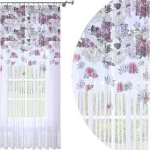 Firana Gotowa 140X250 Woal Barwiona Wzór Na Żabki - Firany - miniaturka - grafika 1