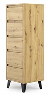 Komody - Wysoka nowoczesna komoda z szufladami dąb artisan E2-B92 - miniaturka - grafika 1