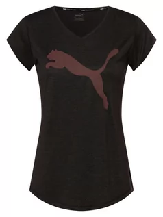Koszulki sportowe damskie - Puma - T-shirt damski, czarny|szary - grafika 1