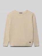 Swetry dla chłopców - Sweter o kroju regular fit z imitacji dzianiny - miniaturka - grafika 1