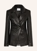 Marynarki i żakiety damskie - Leger Studio Marynarka Nicoletta W Stylu Skórzanym schwarz - miniaturka - grafika 1
