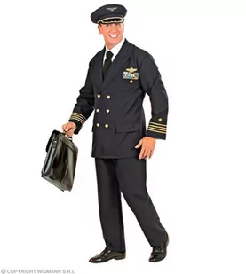 Widmann Piloten kostium dla mężczyzn, 54, niebieski 5708P - Stroje karnawałowe - miniaturka - grafika 1