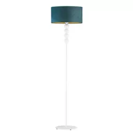 Lampy stojące - Metalowa Lampa Podłogowa Z Ozdobnymi Kulami Bermudy Velur E27, Zieleń Butelkowa Ze Złotym Wnętrzem - miniaturka - grafika 1