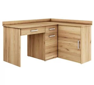 Biurko narożne wolnostojące MICHAŁ III dąb złoty - Biurka - miniaturka - grafika 1