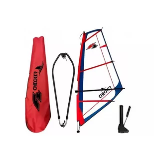 Pędnik szkoleniowy F2 CHECKER RIG BLUE/RED 4.5 m² - Deski SUP i akcesoria - miniaturka - grafika 1