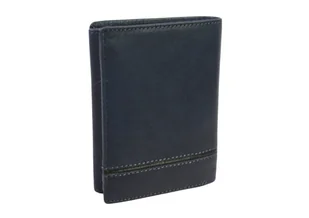 Portfel Męski Skórzany EL FORREST Duży Pionowy Bez Zapięcia Dwa Skrzydełka 859 33 RFID GRANATOWY 13 x 10 x 2.5 [cm] - Portfele - miniaturka - grafika 4