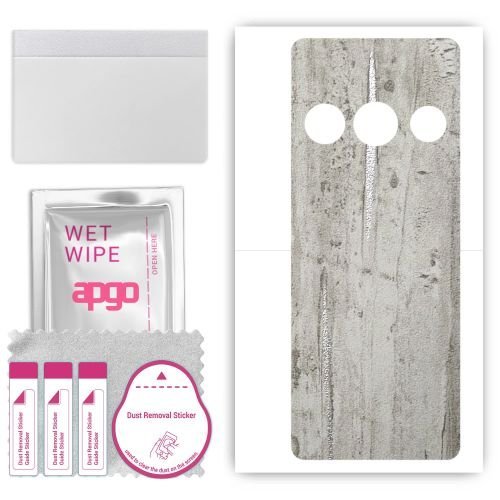 folia naklejka skórka strukturalna na TYŁ do TCL 4042S - Beton Srebrne Paski - apgo SKINS