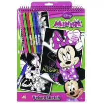 AS COMPANY Aksamitna kolorowanka z pisakami - Minnie - Zabawki kreatywne - miniaturka - grafika 1