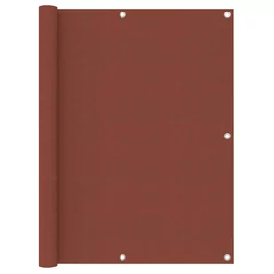 vidaXL Parawan balkonowy, terrakota, 120x600 cm, tkanina Oxford vidaXL - Parawany - miniaturka - grafika 1