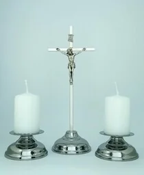 Komplet, zestaw kolędowy mosiężny niklowany - Dewocjonalia - miniaturka - grafika 1