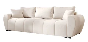 Kremowa sofa tapicerowana z pojemnikiem na pościel D0-L86 - Sofy i kanapy Kremowa sofa tapicerowana z pojemnikiem na pościel D0-L86 - Sofy i kanapy - miniaturka - grafika 1