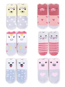 Skarpetki dla dzieci - Skarpety Dziewczęce Bawełniane Z Silikonowym Abs 6Pak 23-26 Yoclub - miniaturka - grafika 1