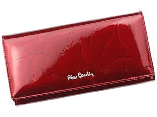 PIERRE CARDIN damski portfel skóra lakierowana czerwony 05 LEAF 102 - prawie organizer 05 LEAF 102 - Portfele - miniaturka - grafika 1
