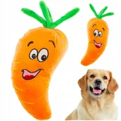 Zabawki dla psów - Zabawka dla psa Marchewka pluszowa piszcząca Gryzak Piszczałka dla psa 16 cm - miniaturka - grafika 1