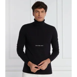 CALVIN KLEIN JEANS Golf | Regular Fit - Swetry męskie - miniaturka - grafika 1