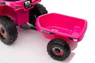 Quad Na Akumulator XMX630T Różowy Z Przyczepą - Tory, garaże, parkingi - miniaturka - grafika 5