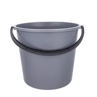 Inne artykuły do sprzątania - Wiadro z uchwytem plastikowym 10 l szary - miniaturka - grafika 1