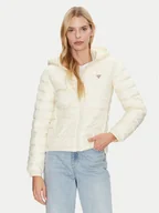 Kurtki damskie - Guess Jeans Kurtka puchowa W5RL99 WHAB2 Écru Regular Fit - miniaturka - grafika 1