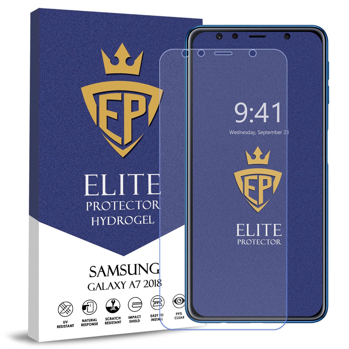FOLIA 5D CAŁY EKRAN NA TELEFON DO SAMSUNG GALAXY A7 2018 HYDROŻELOWA