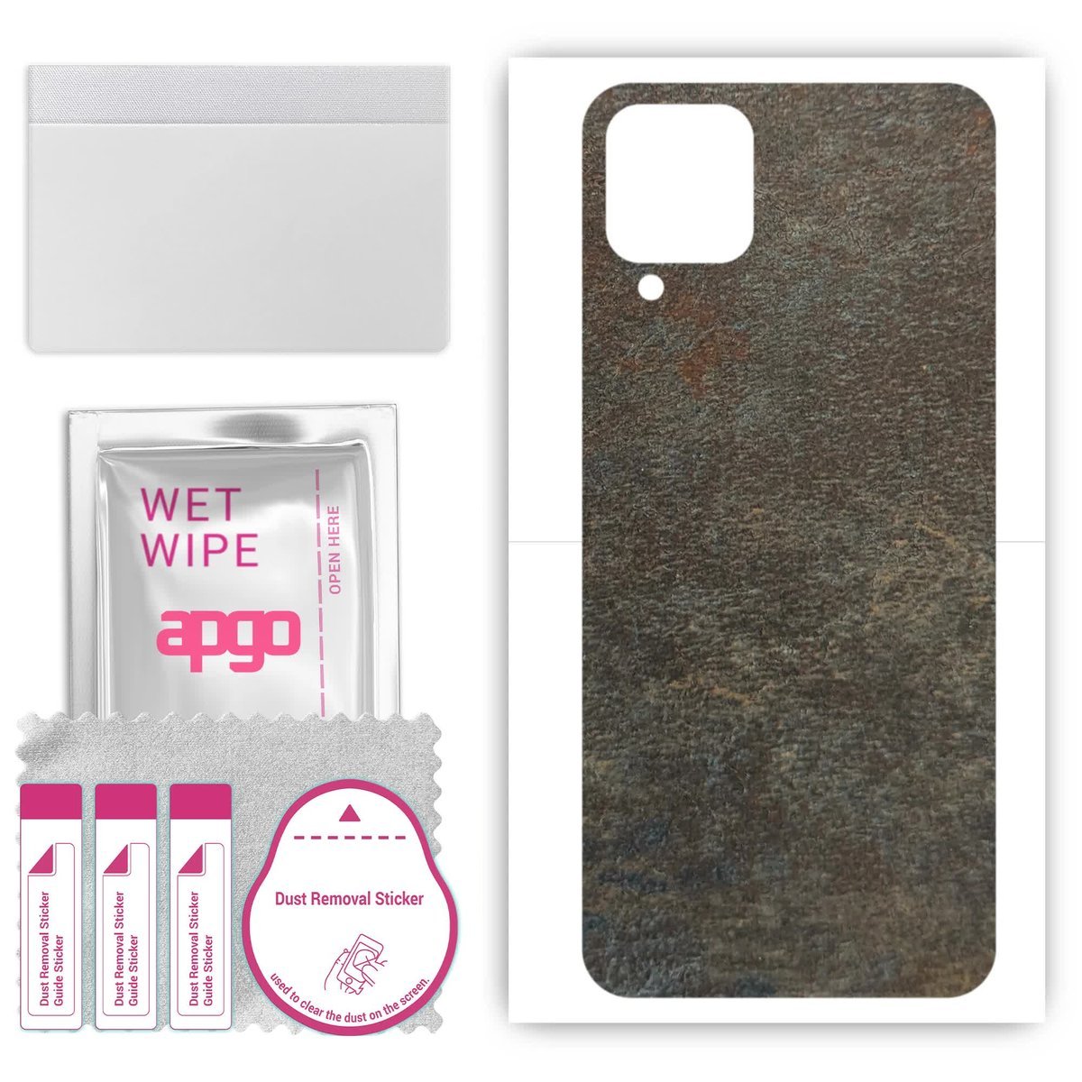 Folia naklejka skórka strukturalna na TYŁ do Samsung Galaxy A12 NACHO - Kamień Księżycowy - apgo SKINS