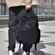 Torby na laptopy - INF Wielofunkcyjny nylonowy plecak na laptopa do podróży i pracy Czarny - miniaturka - grafika 1