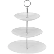 Tace i patery - EH Excellent Houseware Okrągła patera na ciasta torty owoce 3-poziomy ceramiczna B017SR1FQU - miniaturka - grafika 1