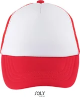 Czapki dla dzieci - SOLs 03091 Czapka dziecięca Bubble Kids Cap, 5-panelowa - Kolor: Biały/czerwony - Rozmiar: Jeden rozmiar - miniaturka - grafika 1