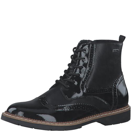 s.Oliver Damskie sztyblety Lace Boot Flat 5-25255-43, Black Comb, 38 EU, czarny Comb, 38 EU