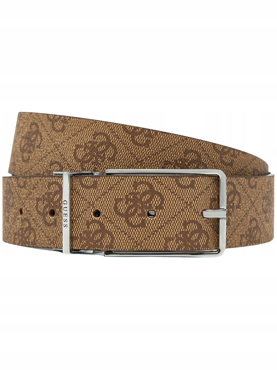 Pasek męski dwustronny Guess BMAGLO P5235 BEŻOWY BRĄZOWY - Belt: M