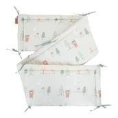 Ochraniacze do łóżeczka - Jasnozielony bawełniany ochraniacz do łóżeczka 170 cm Woodland Buddies – Roba - miniaturka - grafika 1