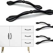 Zawiasy, okucia i inne akcesoria - Zestaw 6 uchwytów kuchennych ze stopu aluminium o długości 128 mm do mebli, drzwiczek szafek i szafek, ze śrubami 16,5*2,5 cm - miniaturka - grafika 1