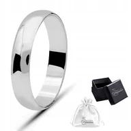 Pierścionki - Pierścionek srebrny pr. 925 Polerowana Gładka Obrączka szer. 4 mm r. 15 - miniaturka - grafika 1