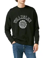 Bluzy męskie - Wrangler Męska bluza Collegiate Crew, Faded Black, L - miniaturka - grafika 1