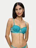 Biustonosze - Triumph Biustonosz balkonetka Crazy Stupid Love 10222359 Niebieski - miniaturka - grafika 1