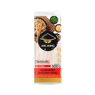 Makaron Bezglutenowy ryżowy nitki  500 g Mr.Ming - Makaron - miniaturka - grafika 1