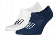 Skarpetki męskie - Tommy Hilfiger Skarpety Męskie Stopki 43-46 Granat I Białe - miniaturka - grafika 1